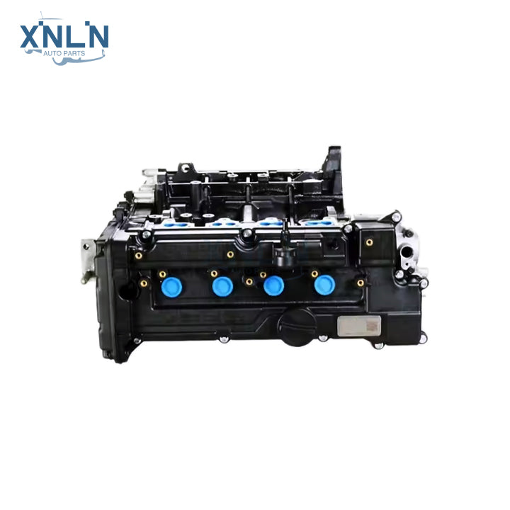 G4ED 1.6L long block engine cylinder head, blue-capped ports