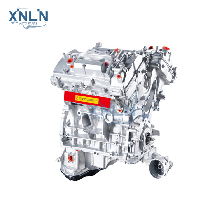 3GR-FE 3.0L long block engine three-quarter view, red label