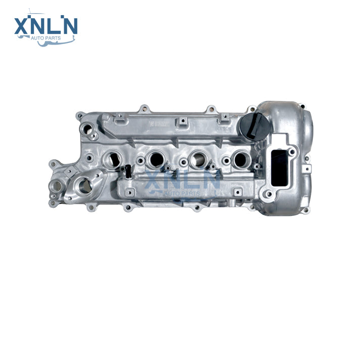G4FJ long block engine three-quarter view, valve cover top