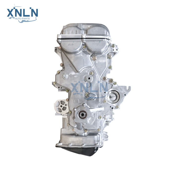 G4FJ 1.6T long block engine front view, timing cover