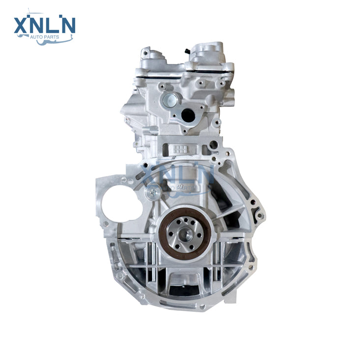 G4FJ 1.6T long block engine front view, timing cover shot 2