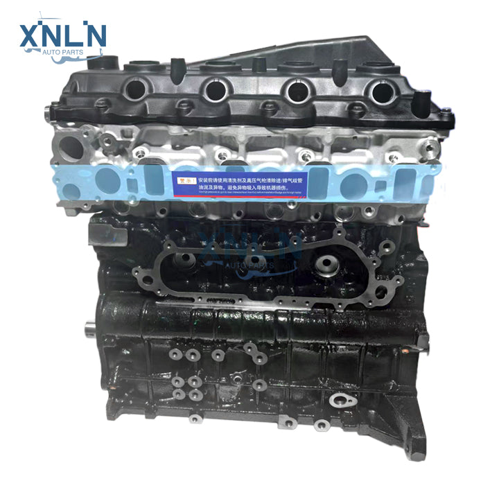 1KD-FTV long block engine side view, covered port flange