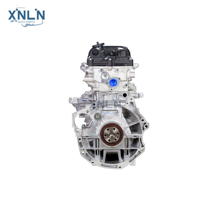 G4FC 1.6L long block engine rear view, flywheel