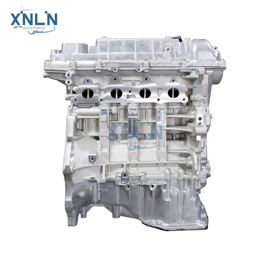 G4FD long block engine three-quarter view, blue caps