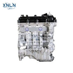G4FG long block engine three-quarter view, blue labels