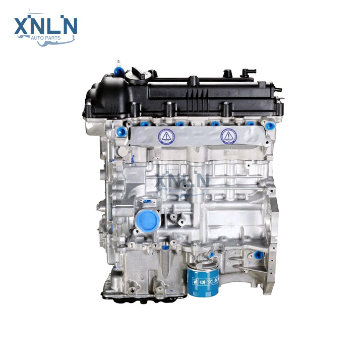 G4FG long block engine three-quarter view, oil filter