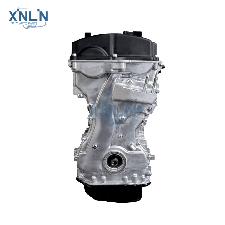 G4KE engine (long block) side view and timing chain cover，Low bracket