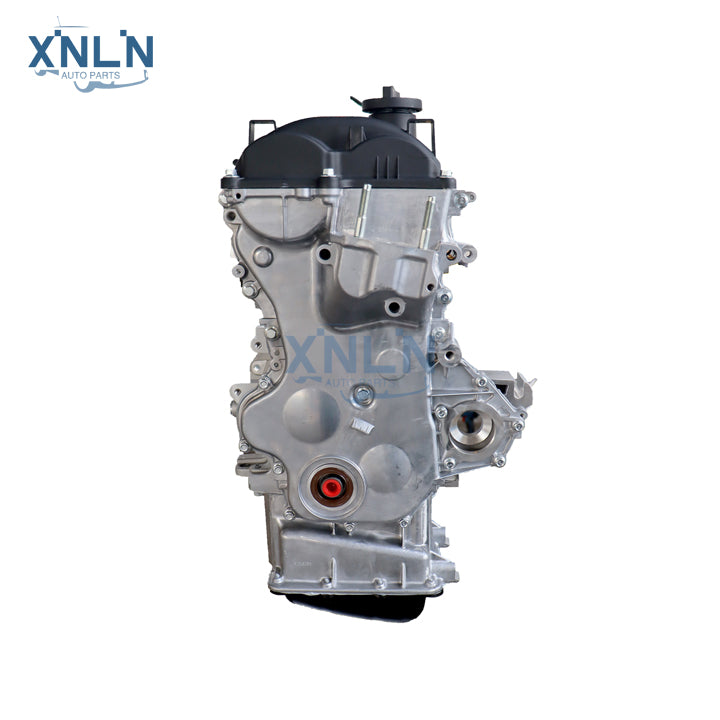 G4LA engine (long block) side view and timing chain cover