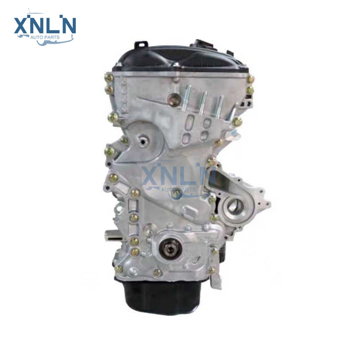 G4NA engine (long block) side view and timing chain cover