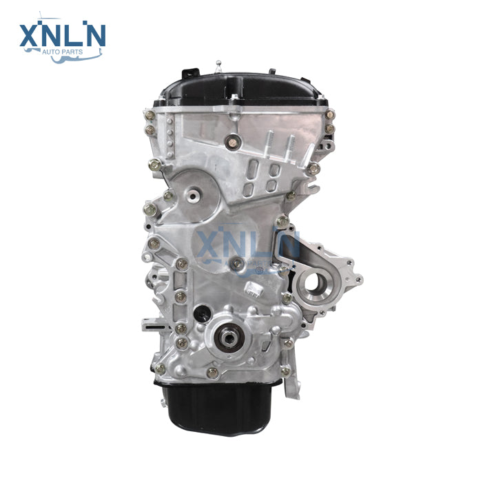 G4NC engine (long block) side view and timing chain cover