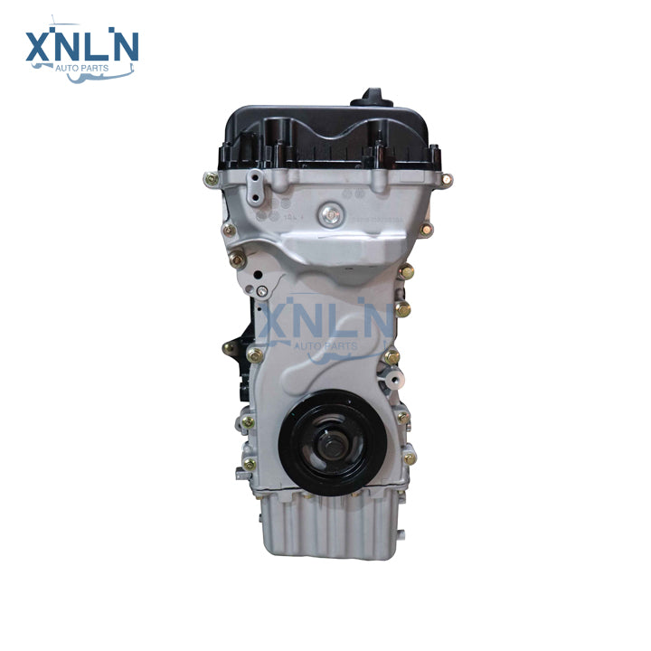 SQRE4G15C 1.5L long block engine front view, crank pulley