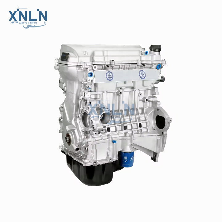 1ZZ-FE 1.8L long block engine front three-quarter view