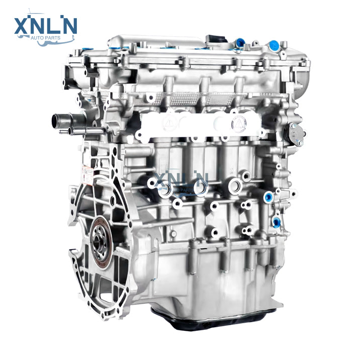2ZR-FE 1.8L long block engine three-quarter view, front end